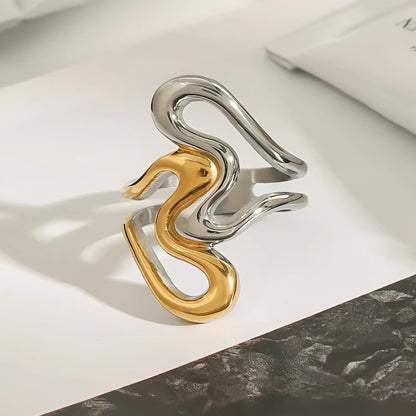 [ElanLuxe]Corina Abstract Gold Ring