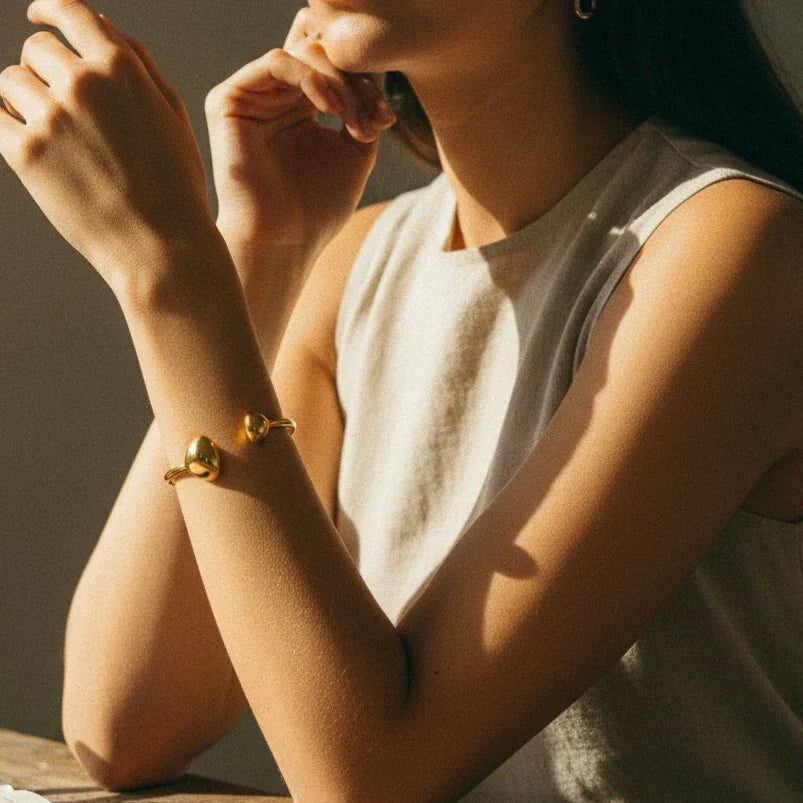 [ElanLuxe]Mallory Minimalist Gold Cuff