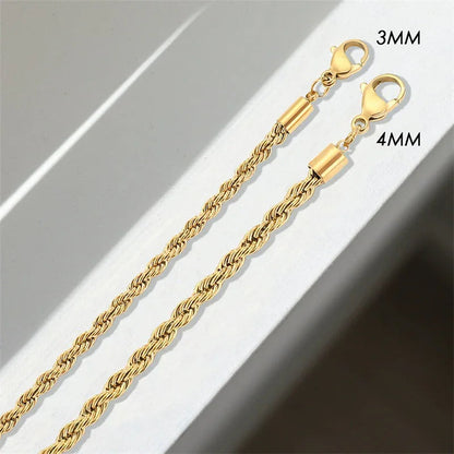 [ElanLuxe]Gigi Rope Chain Gold Bracelet