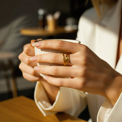 [ElanLuxe]Shay Contemporary Gold Ring