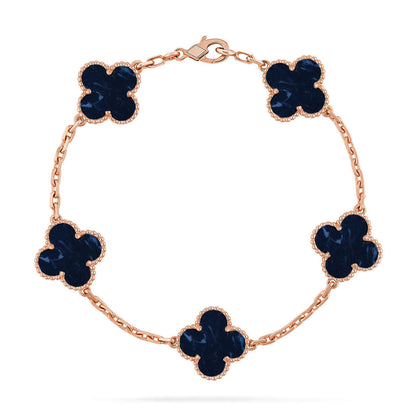 [ElanLuxe Jewelry]CLOVER 5 MOTIF PIETERSITE BRACELET COLLECTION
