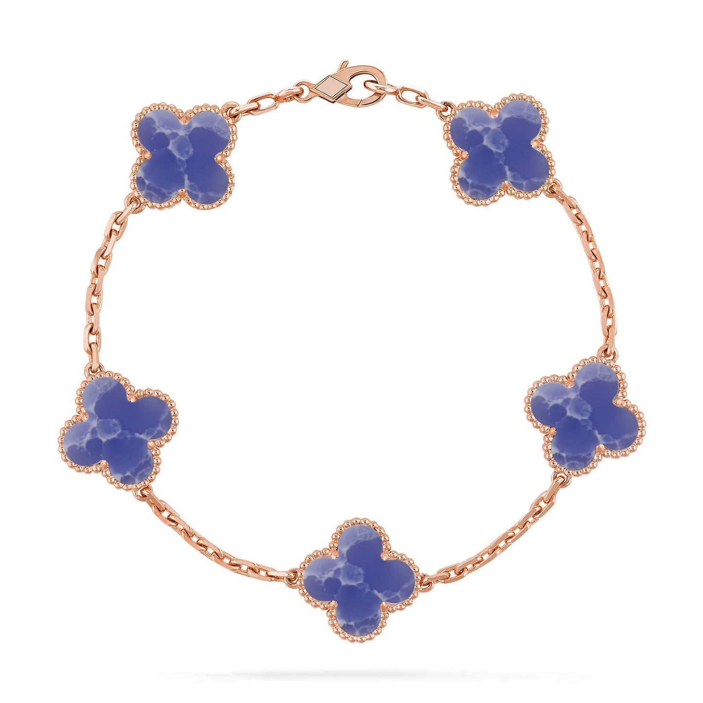 [ElanLuxe Jewelry]CLOVER 5 MOTIF BLUE VEINS BRACELET COLLECTION