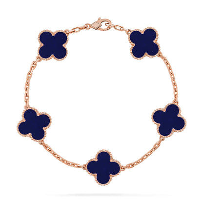 [ElanLuxe Jewelry]CLOVER 5 MOTIF LAPIS LAZULI BRACELET COLLECTION
