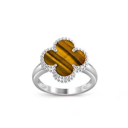 [ElanLuxe Jewelry]CLOVER SILVER RING COLLECTION