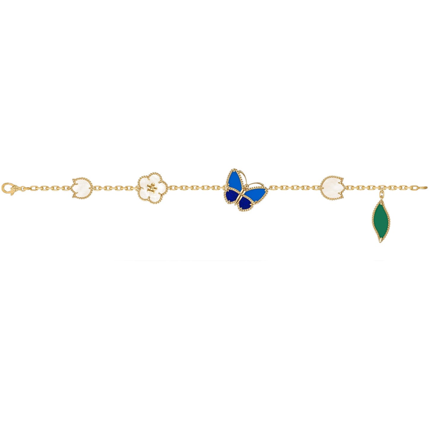 [ElanLuxe Jewerly]LUCKY SPRING BUTTERFLY 5 MOTIF BRACELET