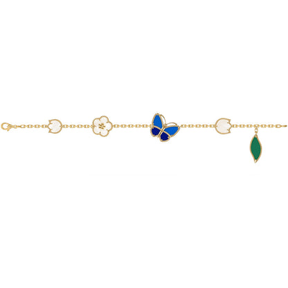 [ElanLuxe Jewerly]LUCKY SPRING BUTTERFLY 5 MOTIF BRACELET