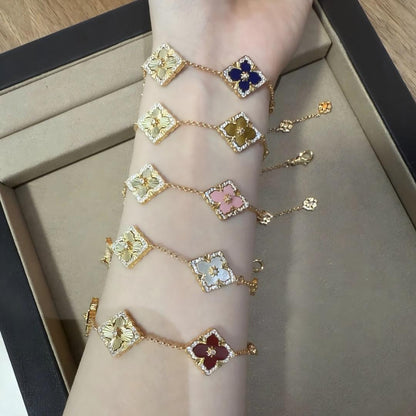 [ElanLuxe Jewelry JEWELRY] OPERA 5 MOTIFS TULLE ENAMEL BRACELET