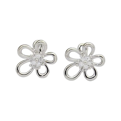 [Elanluxe Jewelry] FLOWERLACE EARRING 5 DIAMONDS