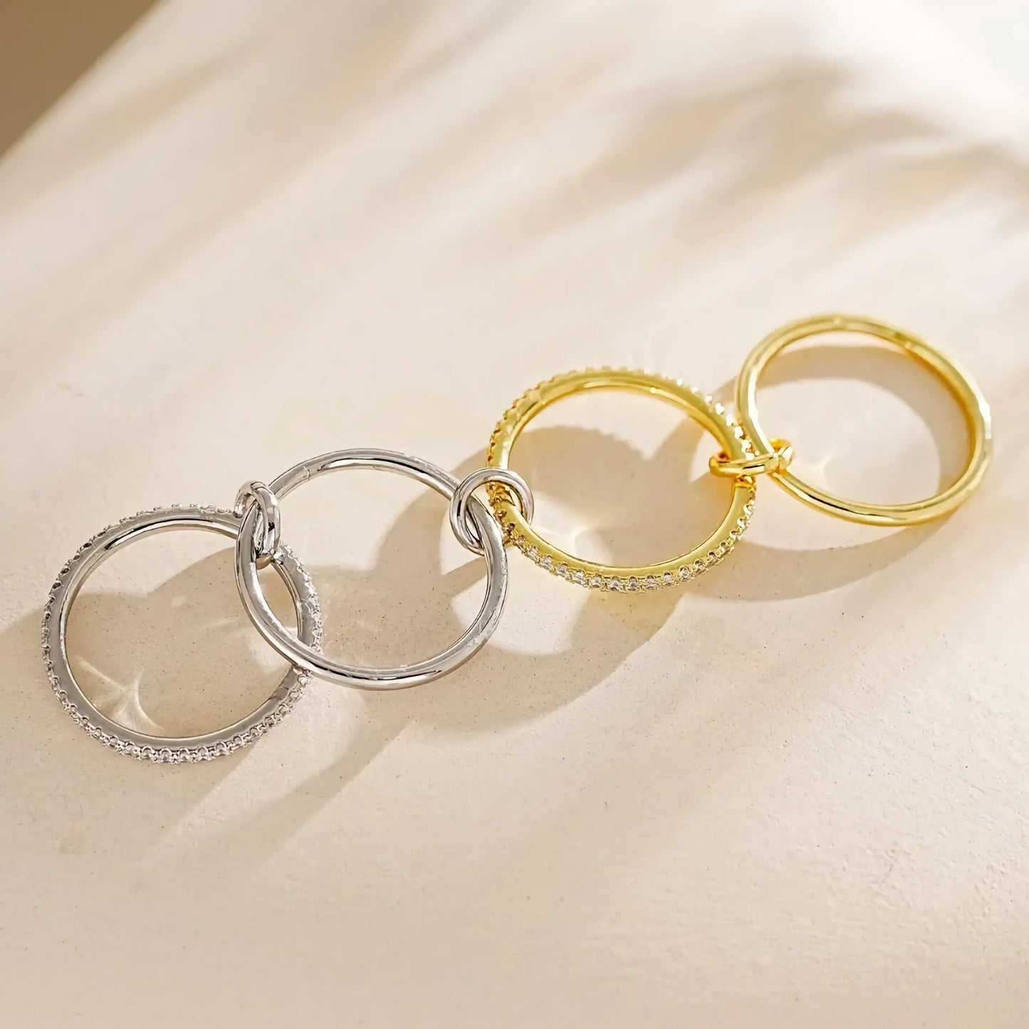 [ElanLuxe]Ivy Stacked Diamond Ring