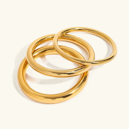 [ElanLuxe]Lina Smooth Gold Bangle