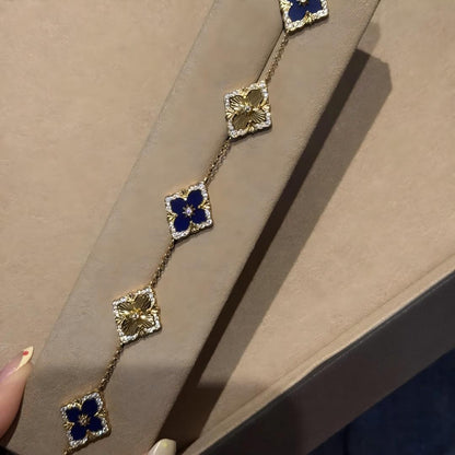 [ElanLuxe Jewelry JEWELRY] OPERA 5 MOTIFS TULLE ENAMEL BRACELET