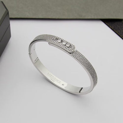 [ElanLuxe Jewelry]Move Noa Full Pav茅 Diamond Bangle Bracelet