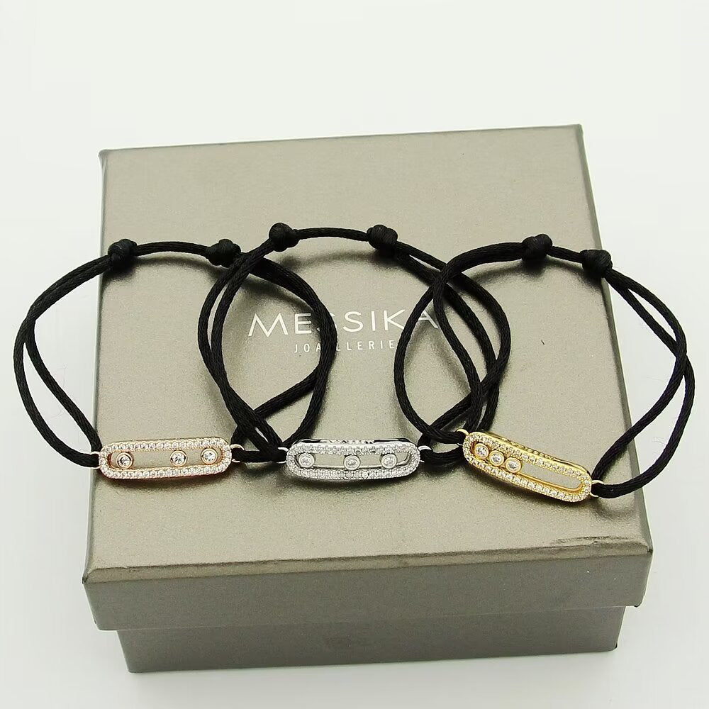 [ElanLuxe Jewelry]Messika Care(s) pink cord pav茅 bracelet