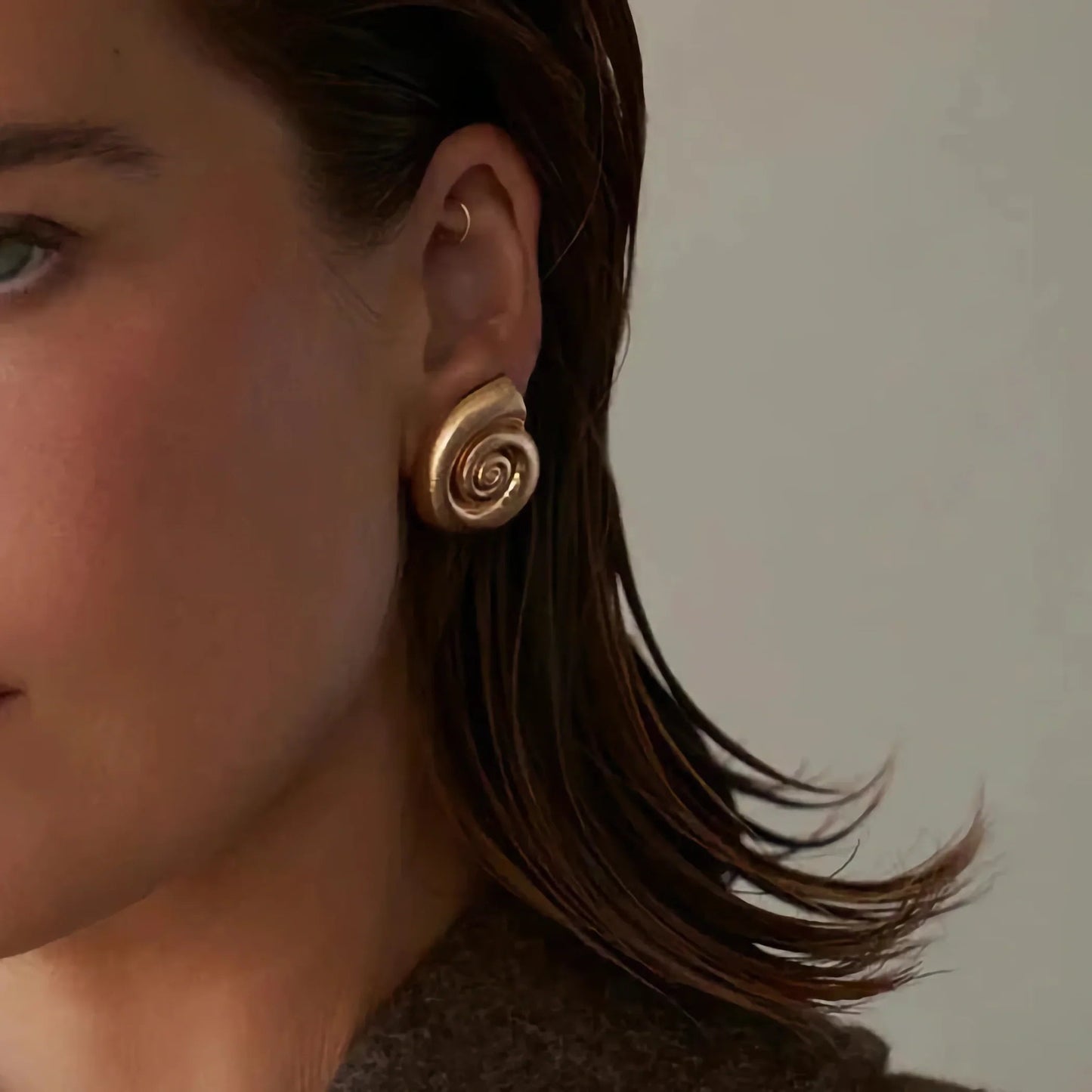 [ElanLuxe]Nauticia Gold Shell Earrings