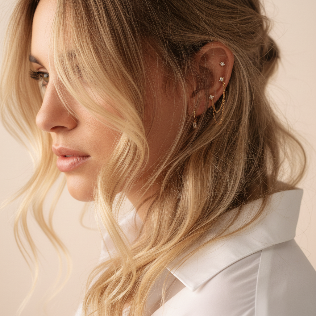 [ElanLuxe]Dina Essential Diamond Earrings Bundle