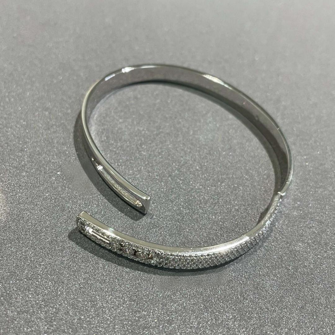 [ElanLuxe Jewelry]Move Noa Rose Gold Pav茅 Diamond Bangle Bracelet