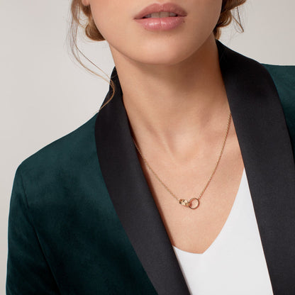 [ElanLuxe Jewelry]LOVE DOUBLE RING NECKLACE