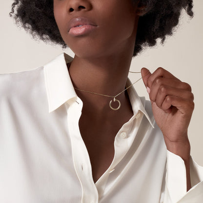[ElanLuxe Jewelry]JUSTE NECKLACE HALF DIAMOND