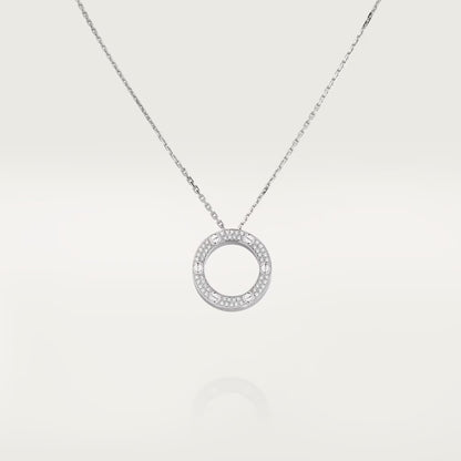 [ElanLuxe Jewelry]LOVE NECKLACE 16MM  FULL DIAMOND