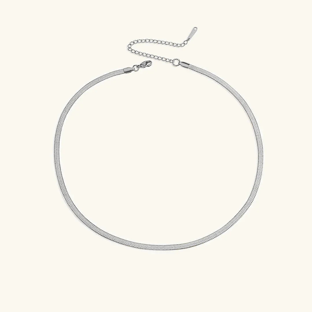 [ElanLuxe]Elizabeth Gold Herringbone Necklace