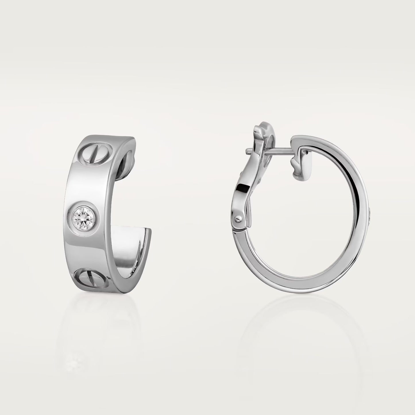 [ElanLuxe Jewelry]LOVE EARRINGS 5.7MM 2 DIAMONDS