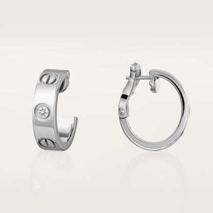 [ElanLuxe Jewelry]LOVE EARRINGS 5.7MM 2 DIAMONDS