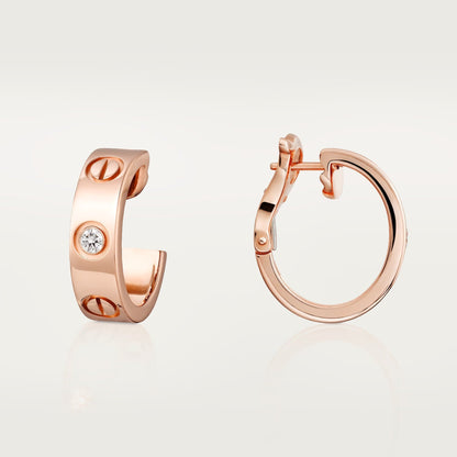 [ElanLuxe Jewelry]LOVE EARRINGS 5.7MM 2 DIAMONDS