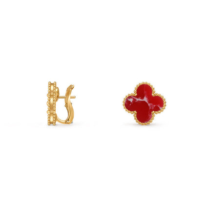[ElanLuxe Jewelry]CLOVER 15MM MOP EARRINGS COLLECTION