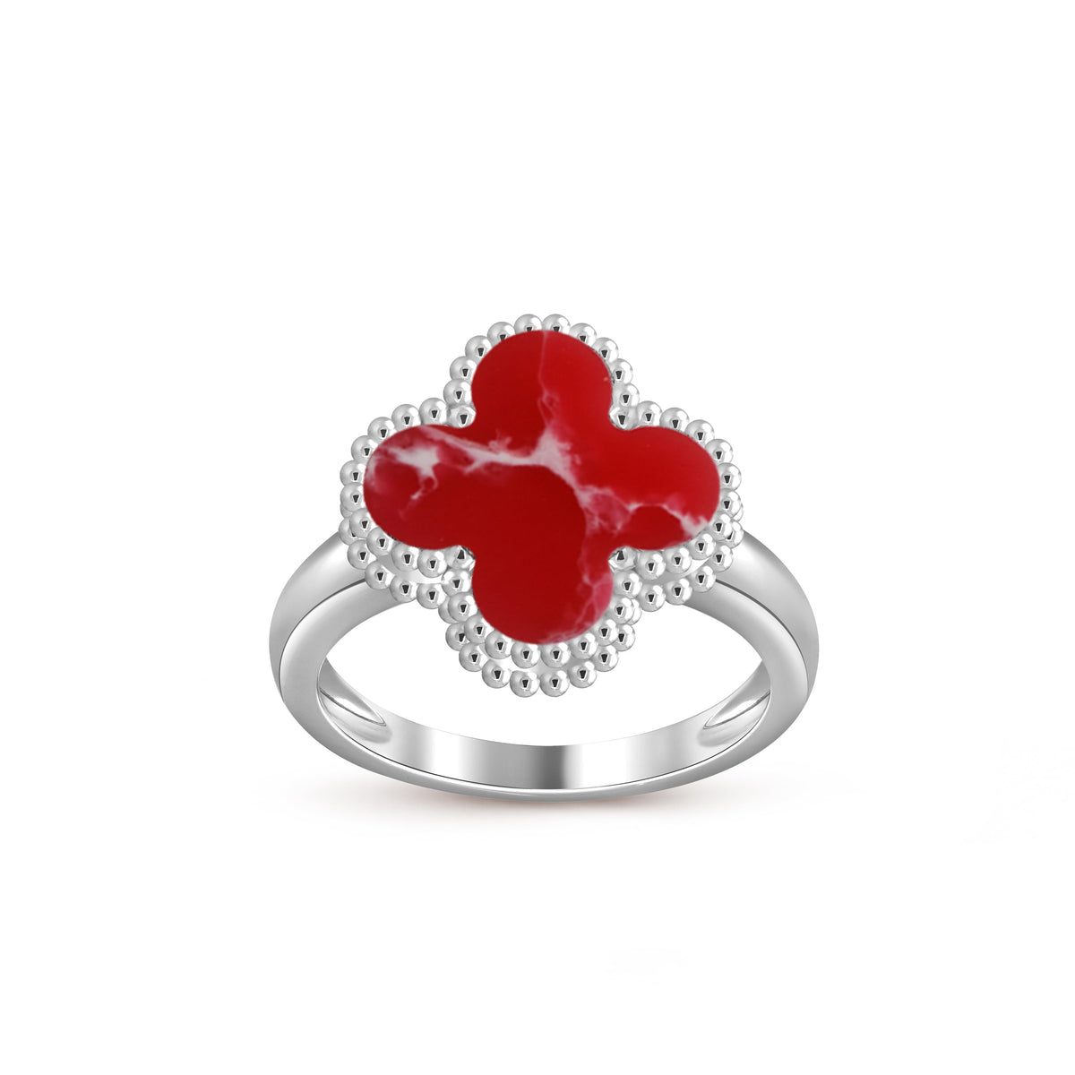 [ElanLuxe Jewelry]CLOVER SILVER RING COLLECTION