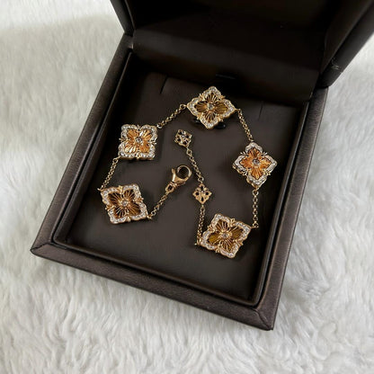 [ElanLuxe Jewelry JEWELRY] OPERA 5 MOTIFS TULLE ENAMEL BRACELET