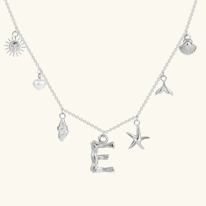 [ElanLuxe]Avaria Ocean Initial Necklace