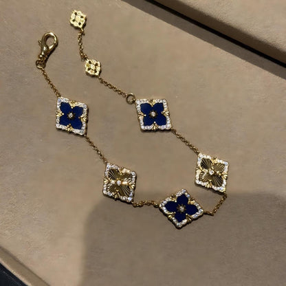 [ElanLuxe Jewelry JEWELRY] OPERA 5 MOTIFS TULLE ENAMEL BRACELET