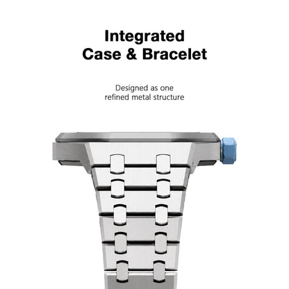 Strap For Ap Swatch Royal Oak Pop Exclusive Steel Case & Strap Full‑wrap Embedded Watch Band