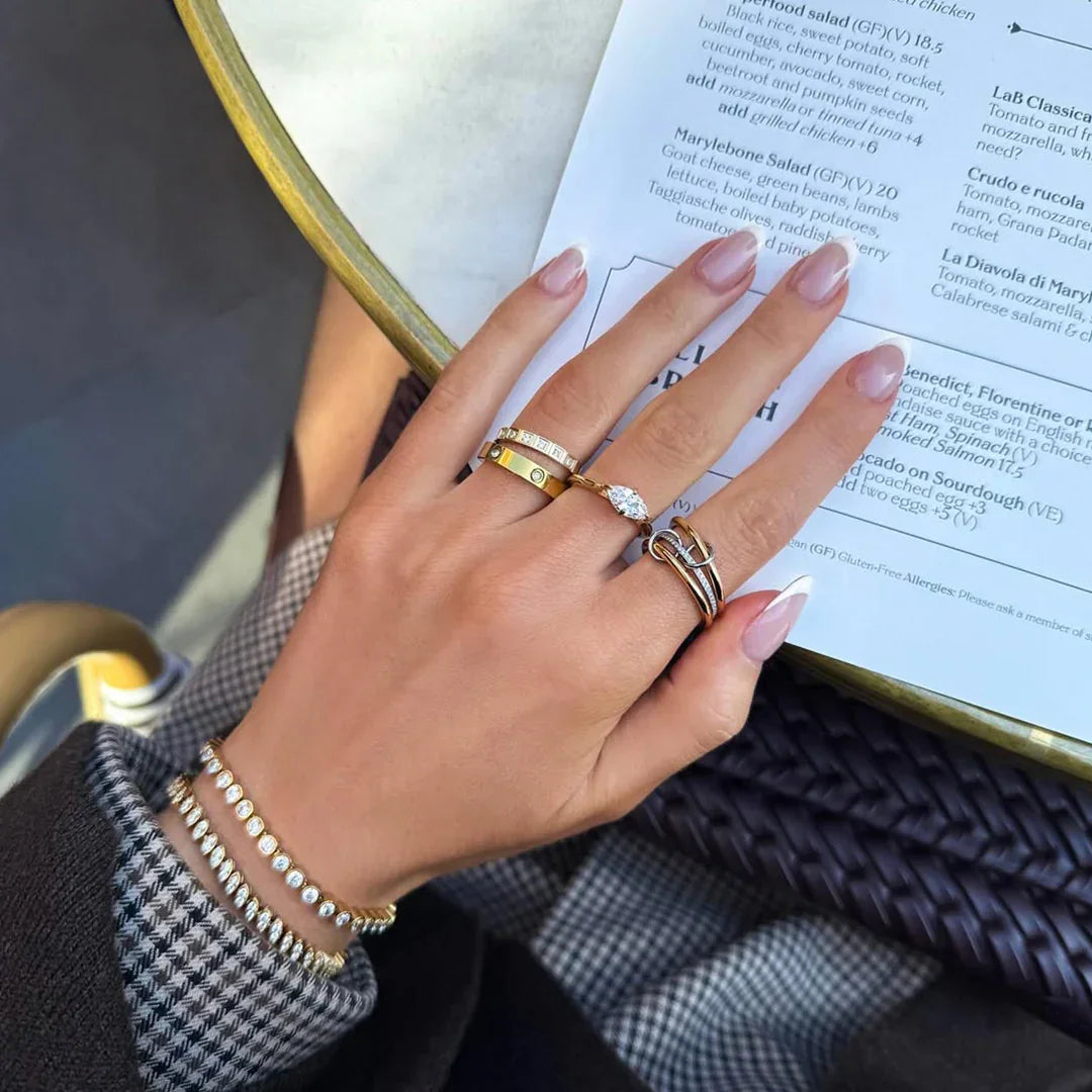 [ElanLuxe]Chastity Diamond Ring Stack