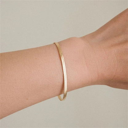 [ElanLuxe]Vida Gold Herringbone Bracelet