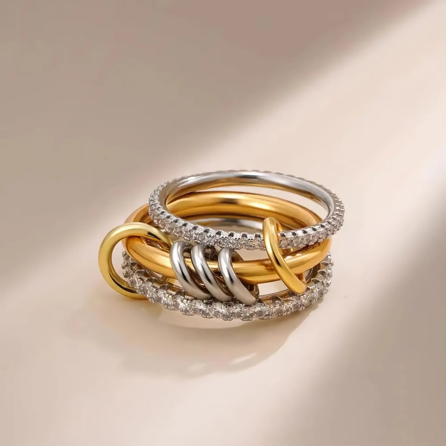 [ElanLuxe]Cosette Stacked Diamond Ring