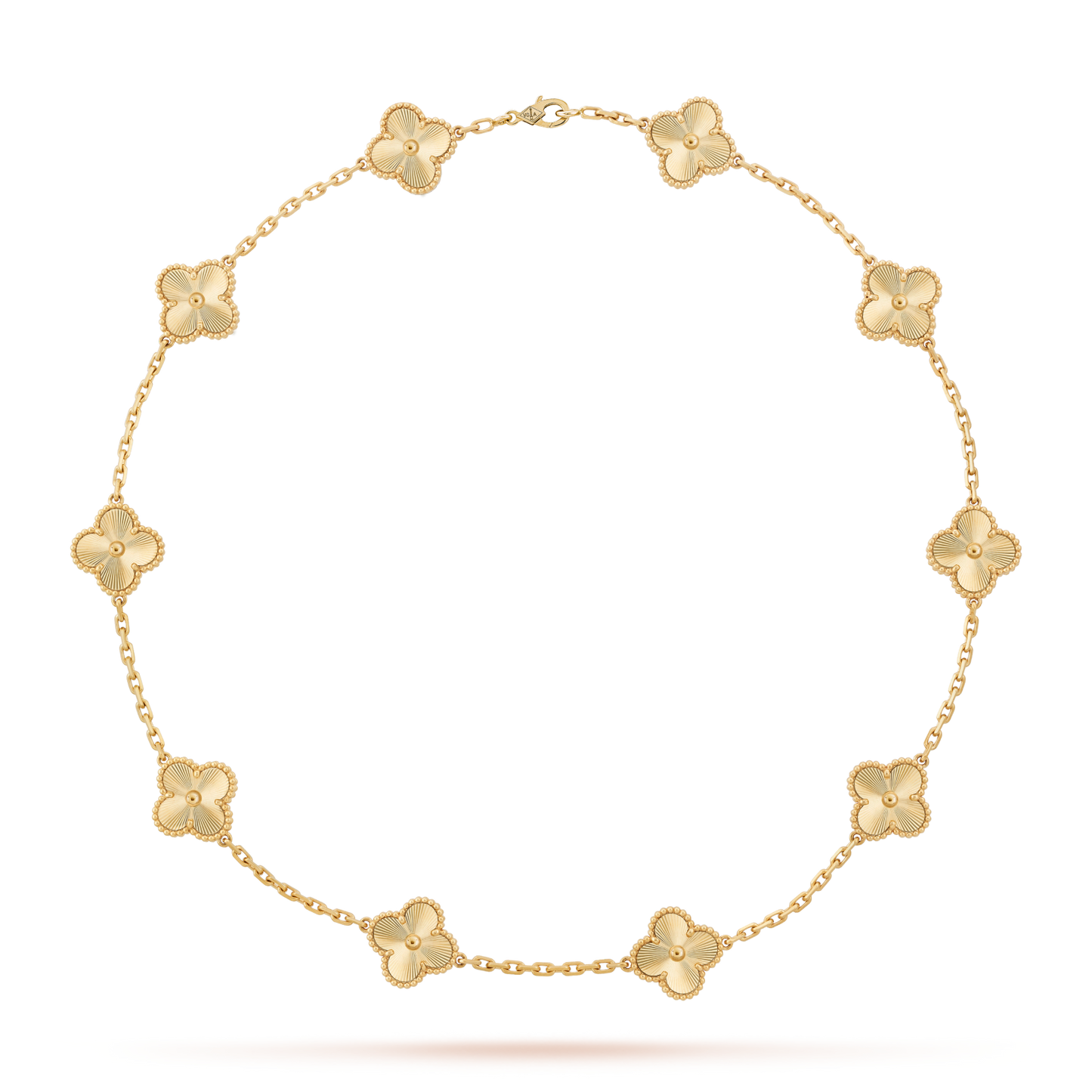 [ElanLuxe Jewelry]CLOVER 10 MOTIFS LASER NECKLACE