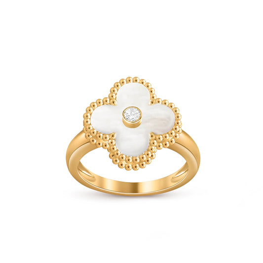 [ElanLuxe Jewelry]CLOVER DIAMOND RING GOLD COLLECTION