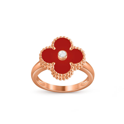 [ElanLuxe Jewelry]CLOVER DIAMOND RING ROSE GOLD COLLECTION
