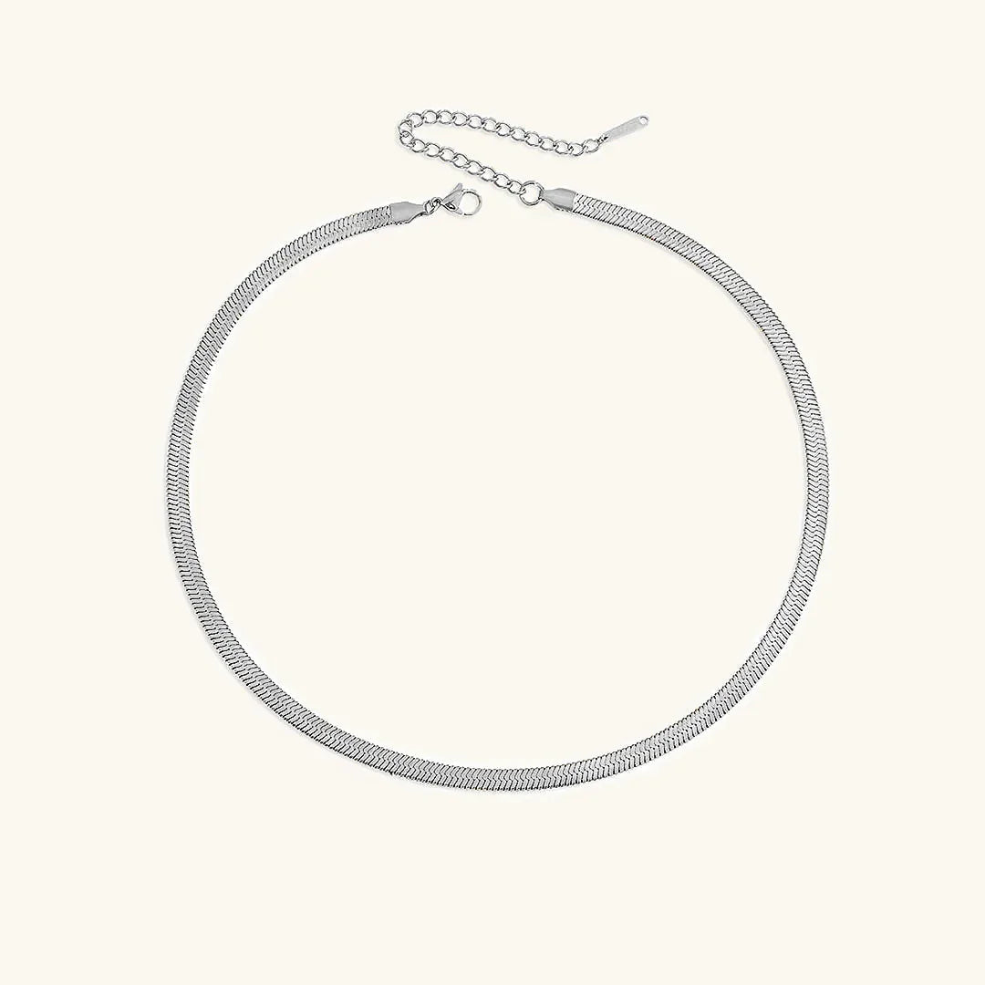 [ElanLuxe]Elizabeth Gold Herringbone Necklace