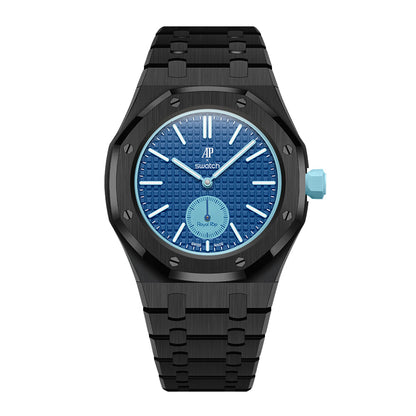Strap For Ap Swatch Royal Oak Pop Exclusive Steel Case & Strap Full‑wrap Embedded Watch Band