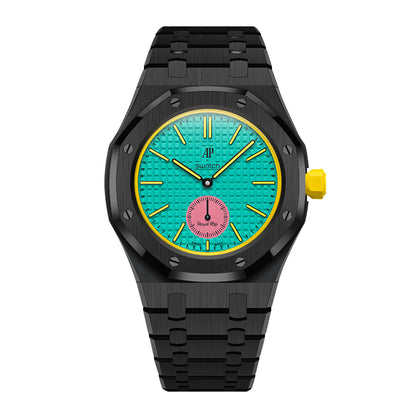 Strap For Ap Swatch Royal Oak Pop Exclusive Steel Case & Strap Full‑wrap Embedded Watch Band