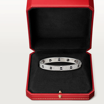 [ElanLuxe Jewelry]LOVE BRACELET 6.1MM DIAMOND-PAVED CERAMIC