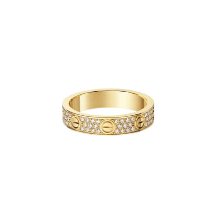 [ElanLuxe Jewelry]LOVE RING 4.0MM DIAMOND PAVED