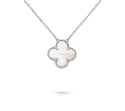 [ElanLuxe Jewelry]CLOVER 15MM NECKLACE SILVER COLLECTION