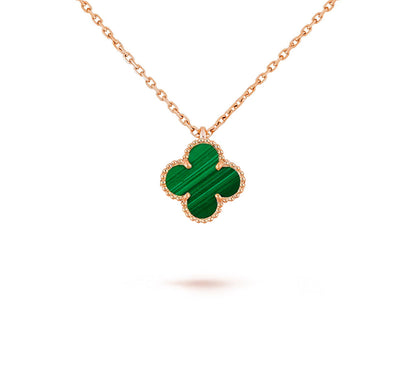 [ElanLuxe Jewelry]CLOVER MINI 9.5MM CARNELIANS NECKLACE COLLECTION