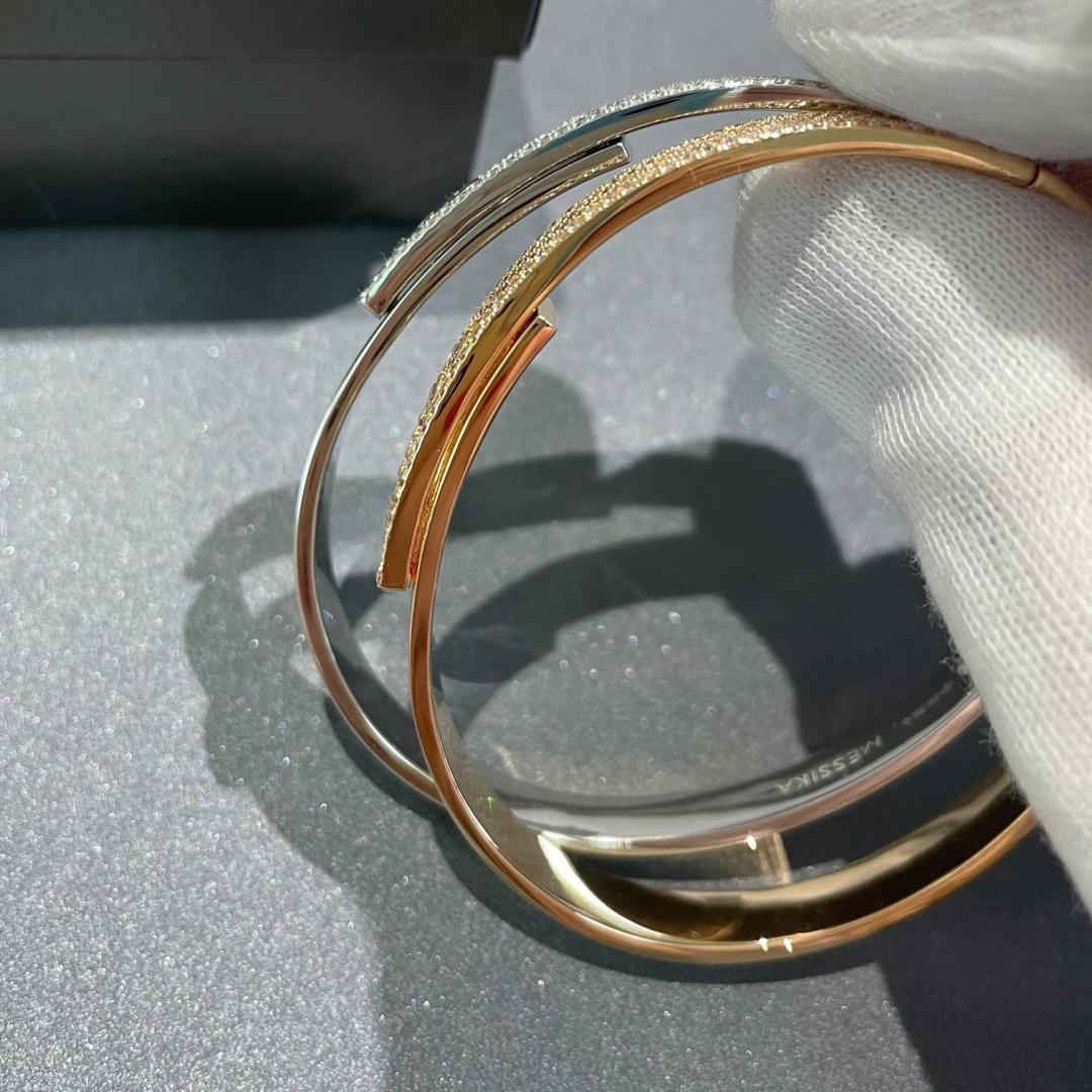 [ElanLuxe Jewelry]Move Noa Rose Gold Pav茅 Diamond Bangle Bracelet