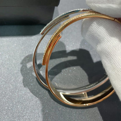 [ElanLuxe Jewelry]Move Noa Rose Gold Pav茅 Diamond Bangle Bracelet