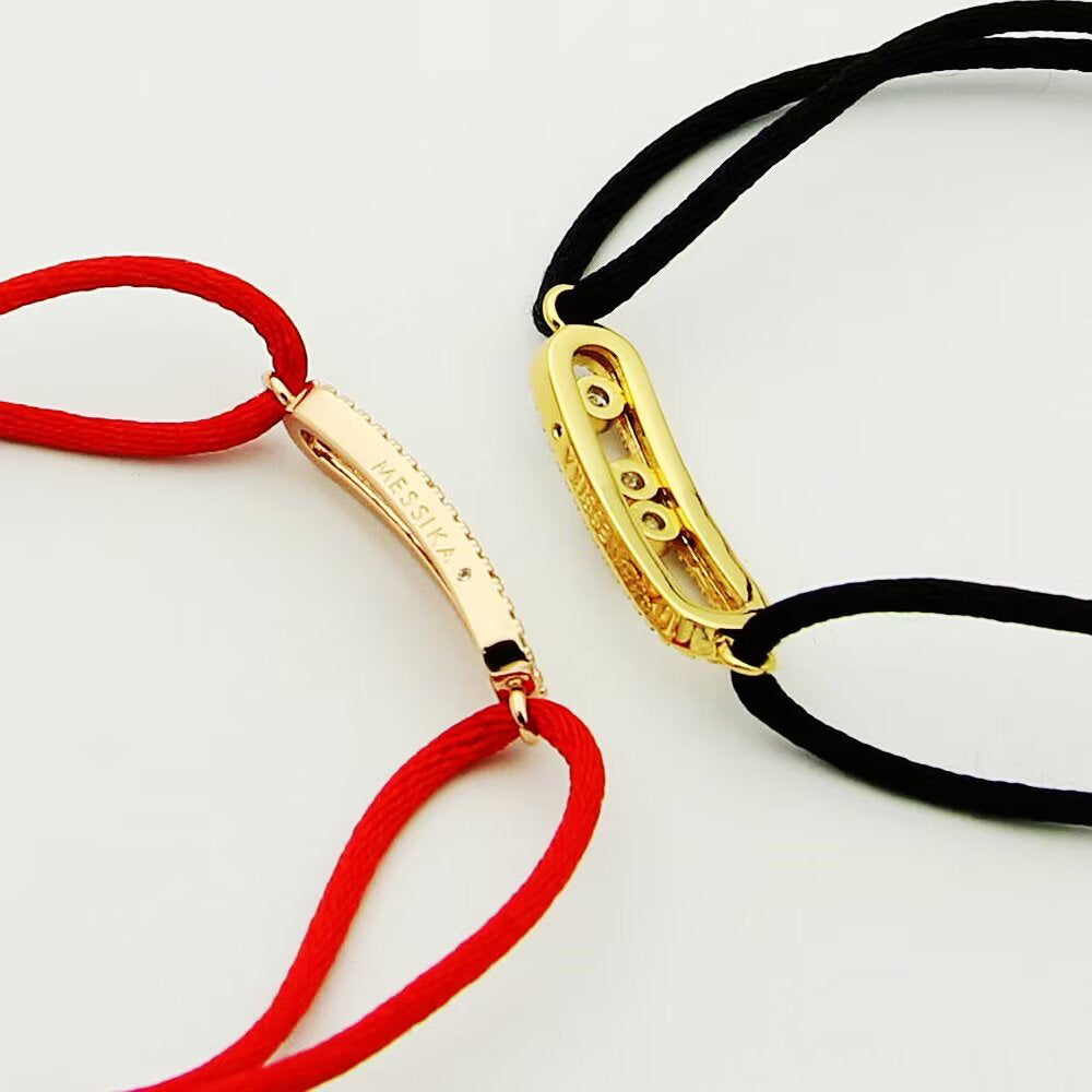 [ElanLuxe Jewelry]Messika Care(s) pink cord pav茅 bracelet