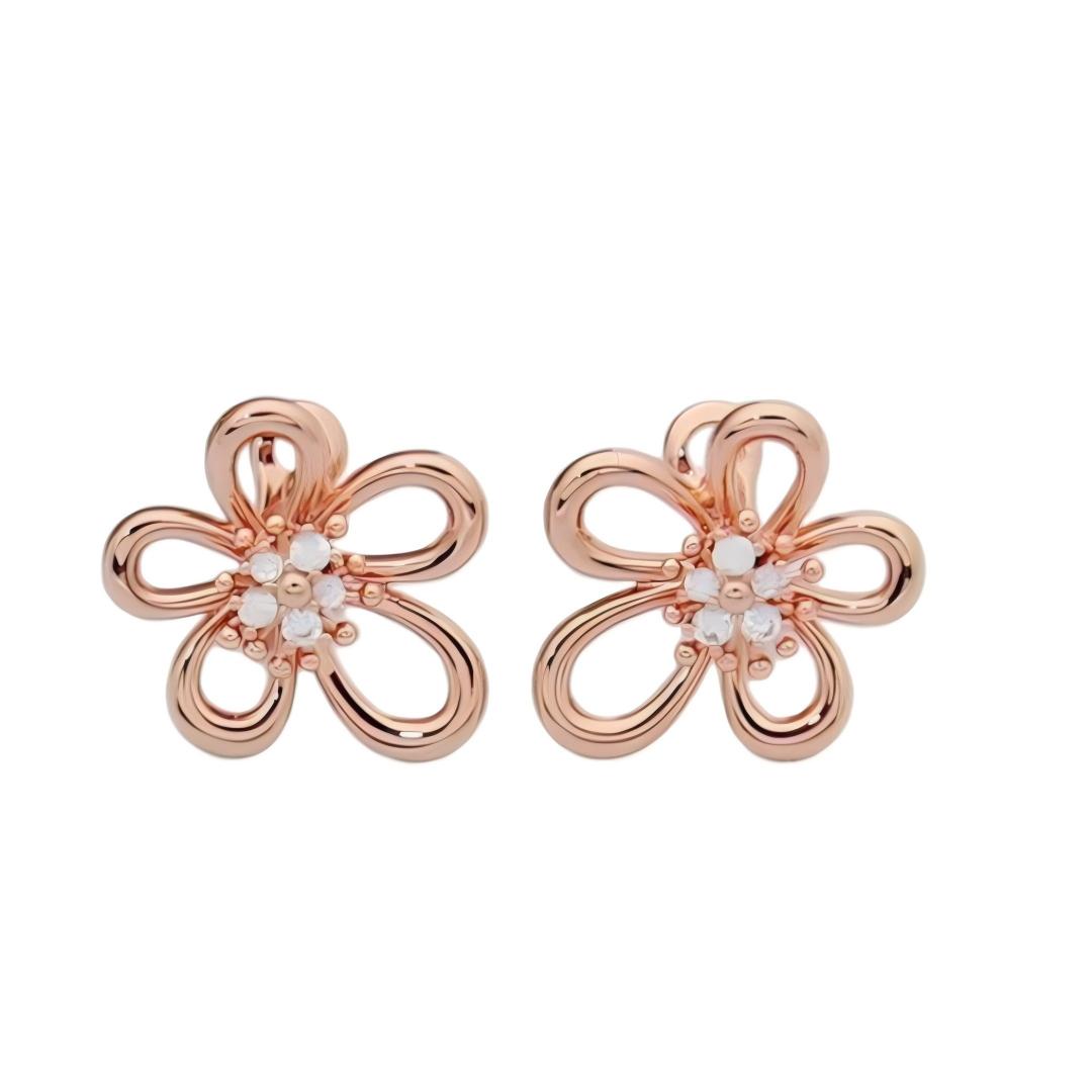 [Elanluxe Jewelry] FLOWERLACE EARRING 5 DIAMONDS